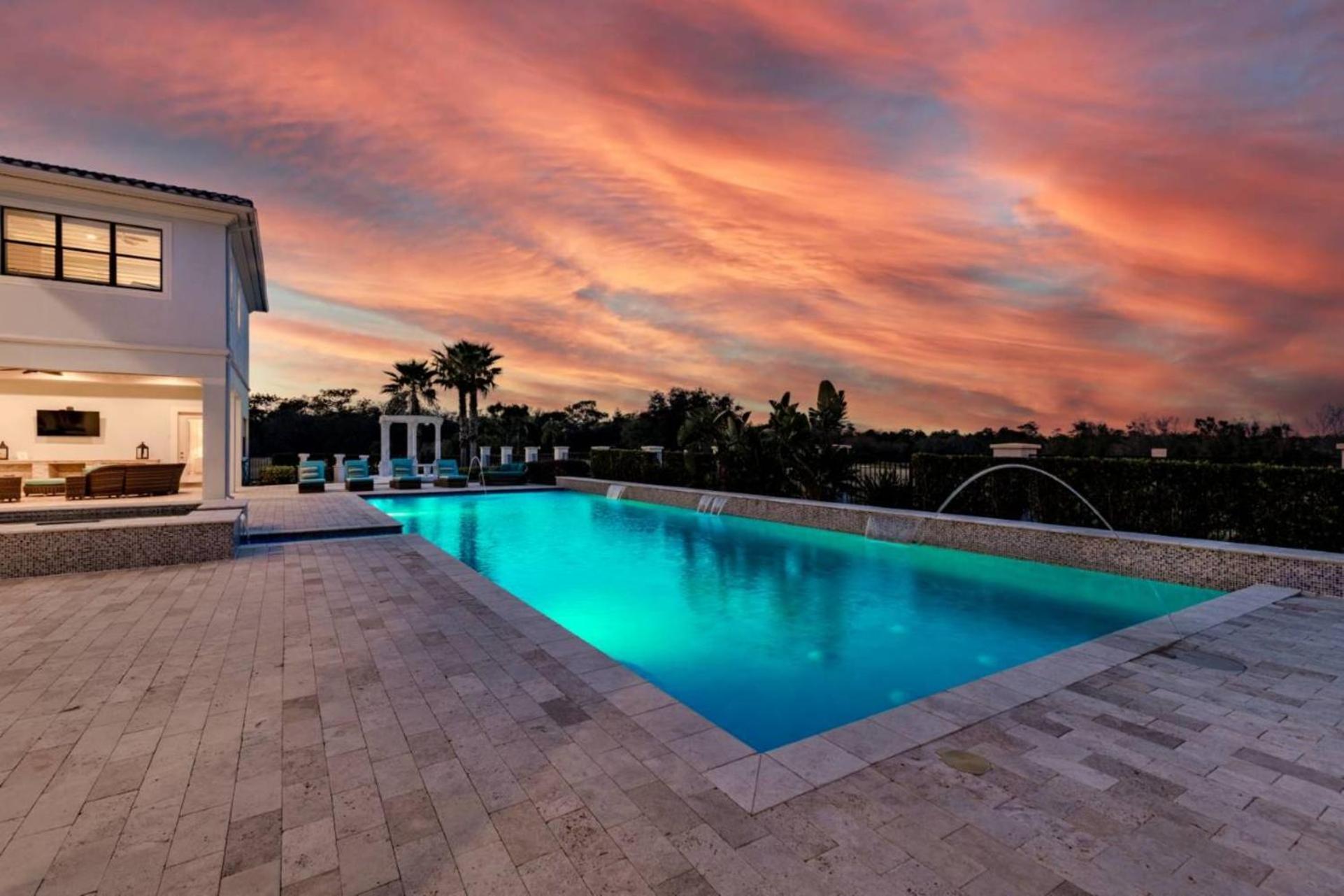 Beautiful 5 Star Mansion With Private Pool On The Prestigious Reunion Resort Orlando Mansion 6280 كيسيمي المظهر الخارجي الصورة